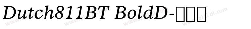 Dutch811BT BoldD字体转换